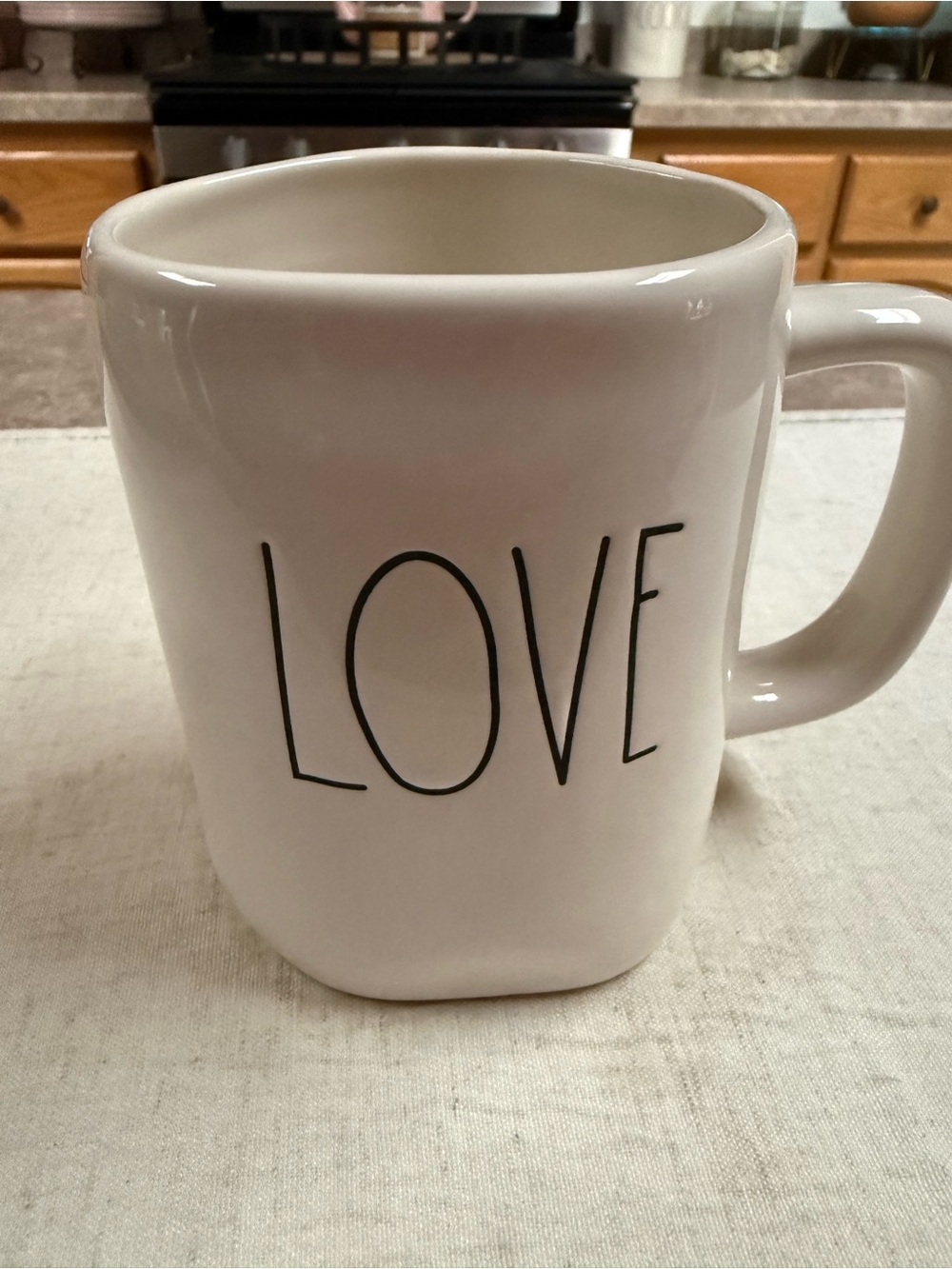 Rae Dunn White LOVE Ceramic Coffee Mug - Home Dining